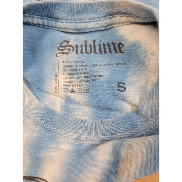 Sublime  Men's Shirt Tie Dye Blue Small - Picture 5 of 5